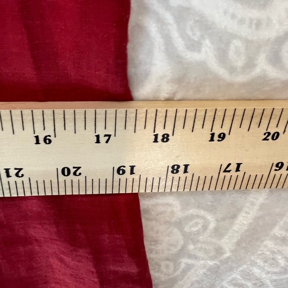 H&M RED DRESS DRESSY CLASSY MIDI APPLIQUÉ 12 L EUC - Picture 8 of 11